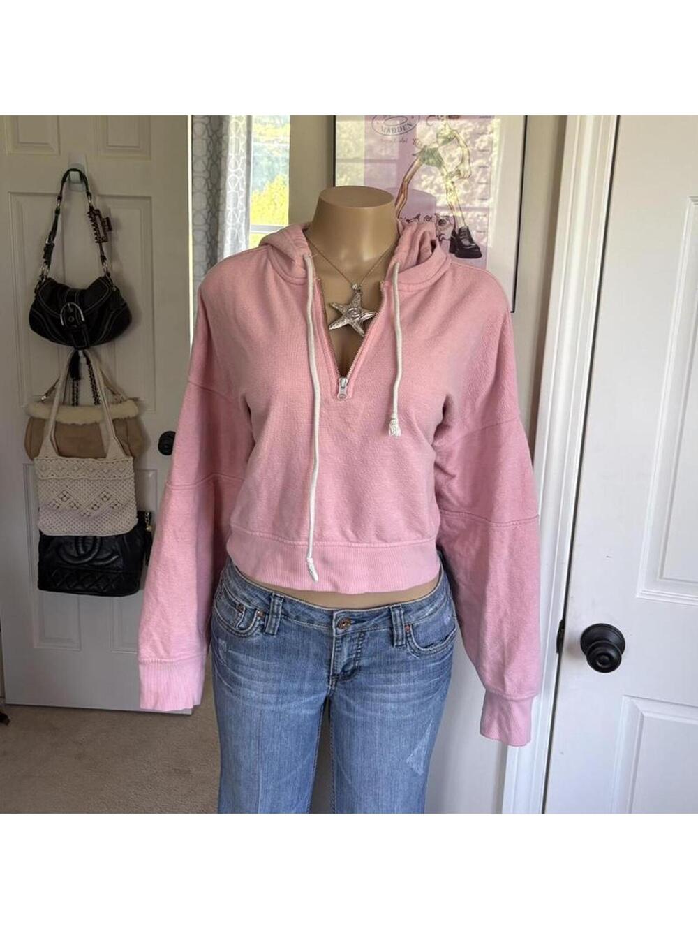 Aerie pink hoodie casual coquette